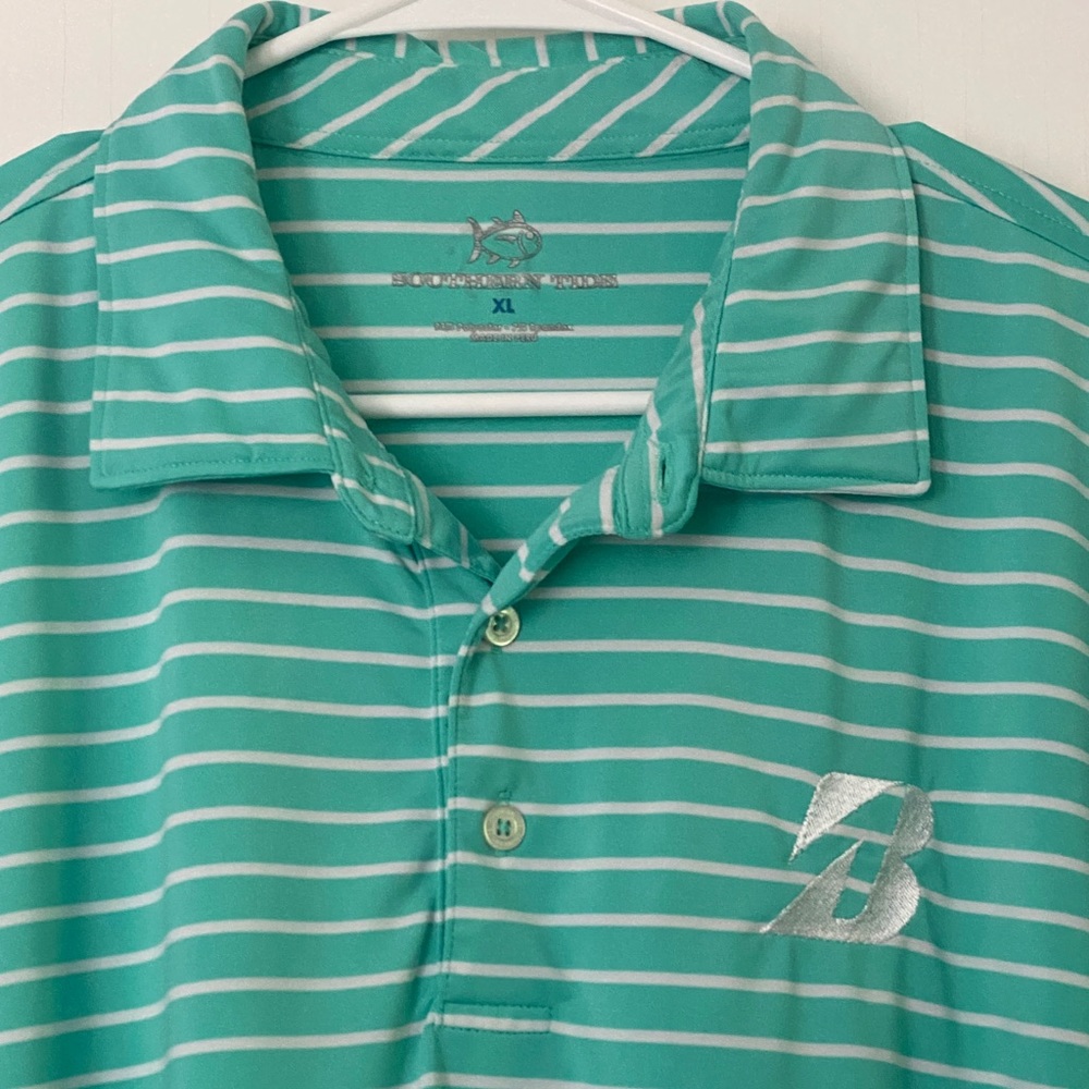Southern Tide Performance Golf Shirt/ Bridgestone Golf Logo / XL